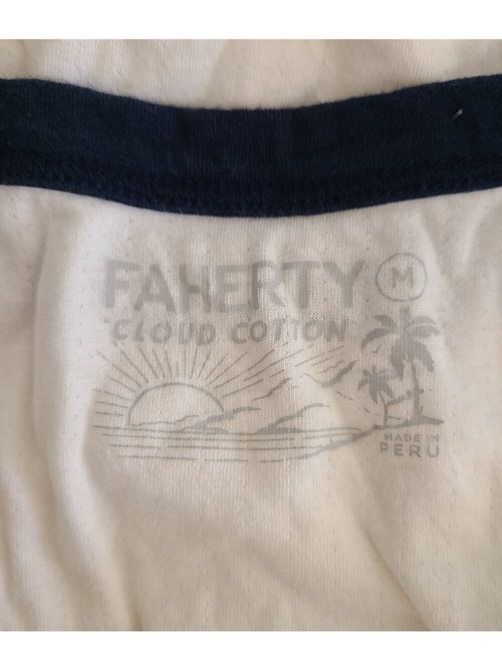 Faherty Women's Cloud Longsleeve Baseball Tee Navy Sporty Size M - Picture 3 of 8